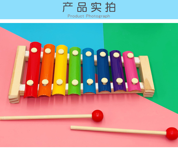Baby Early Childhood Education Colorful Music Box Wooden Toy Piano Infant Little Xylophone Children Educational Wooden Toys