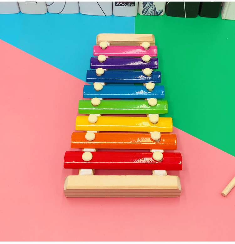 Baby Early Childhood Education Colorful Music Box Wooden Toy Piano Infant Little Xylophone Children Educational Wooden Toys