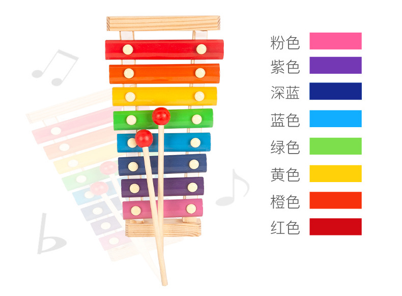 One Piece Dropshipping Early Education Infant Children 'S Toys Beaded Beads Sets Of Column Building Blocks Percussion Piano Rainbow Tower Toy Worm Package
