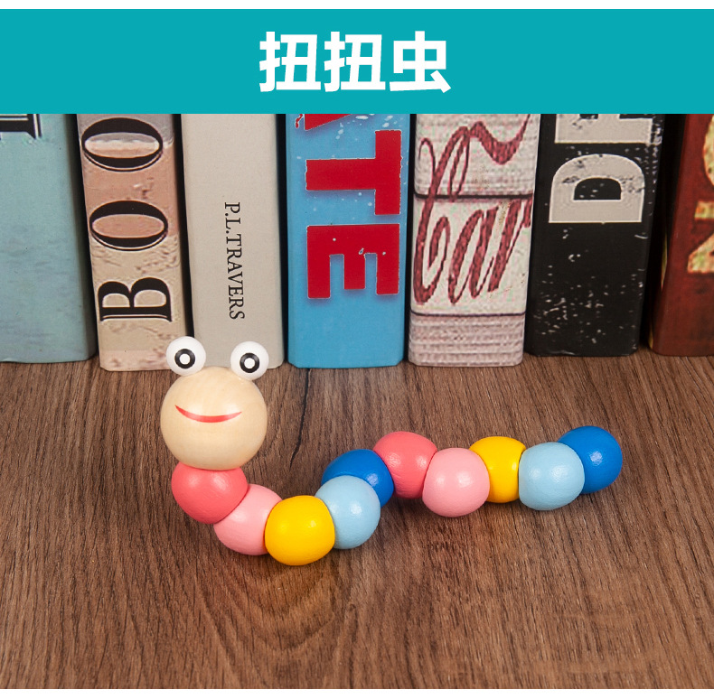One Piece Dropshipping Early Education Infant Children 'S Toys Beaded Beads Sets Of Column Building Blocks Percussion Piano Rainbow Tower Toy Worm Package