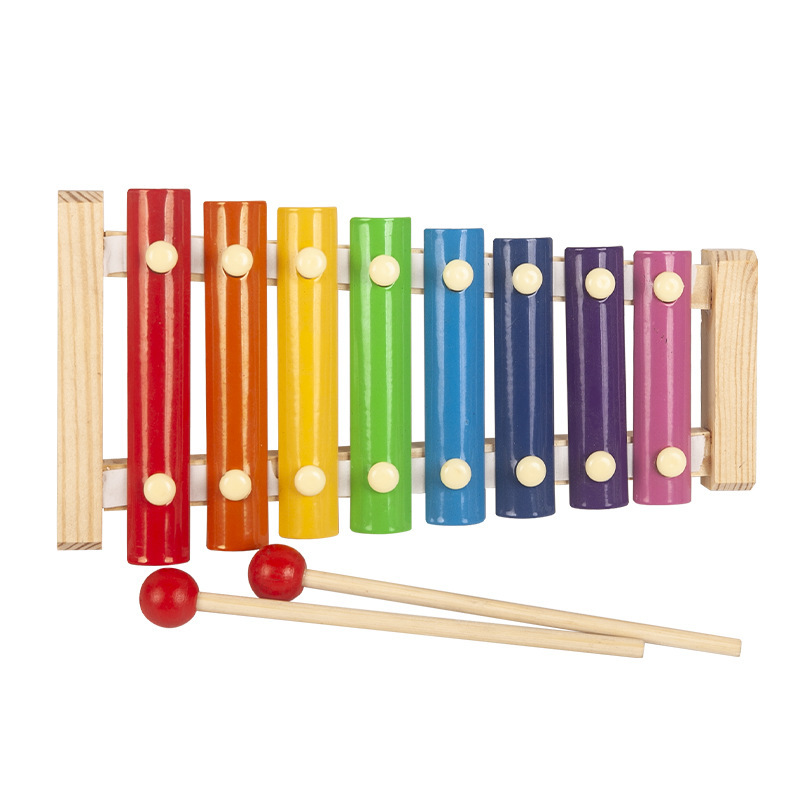 One Piece Dropshipping Early Education Infant Children&#039;s Toys Beaded Beads Sets of Column Building Blocks Percussion Piano Rainbow Tower Toy Worm Package