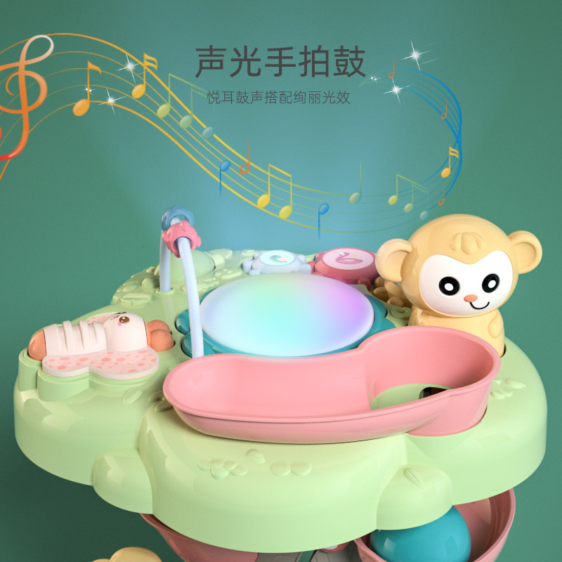 New Infant Multi-Functional Wisdom Tree Early Learning Machine Sound and Light Hand Drum Gear Bead-Stringing Toy Learning Machine Educational Toys