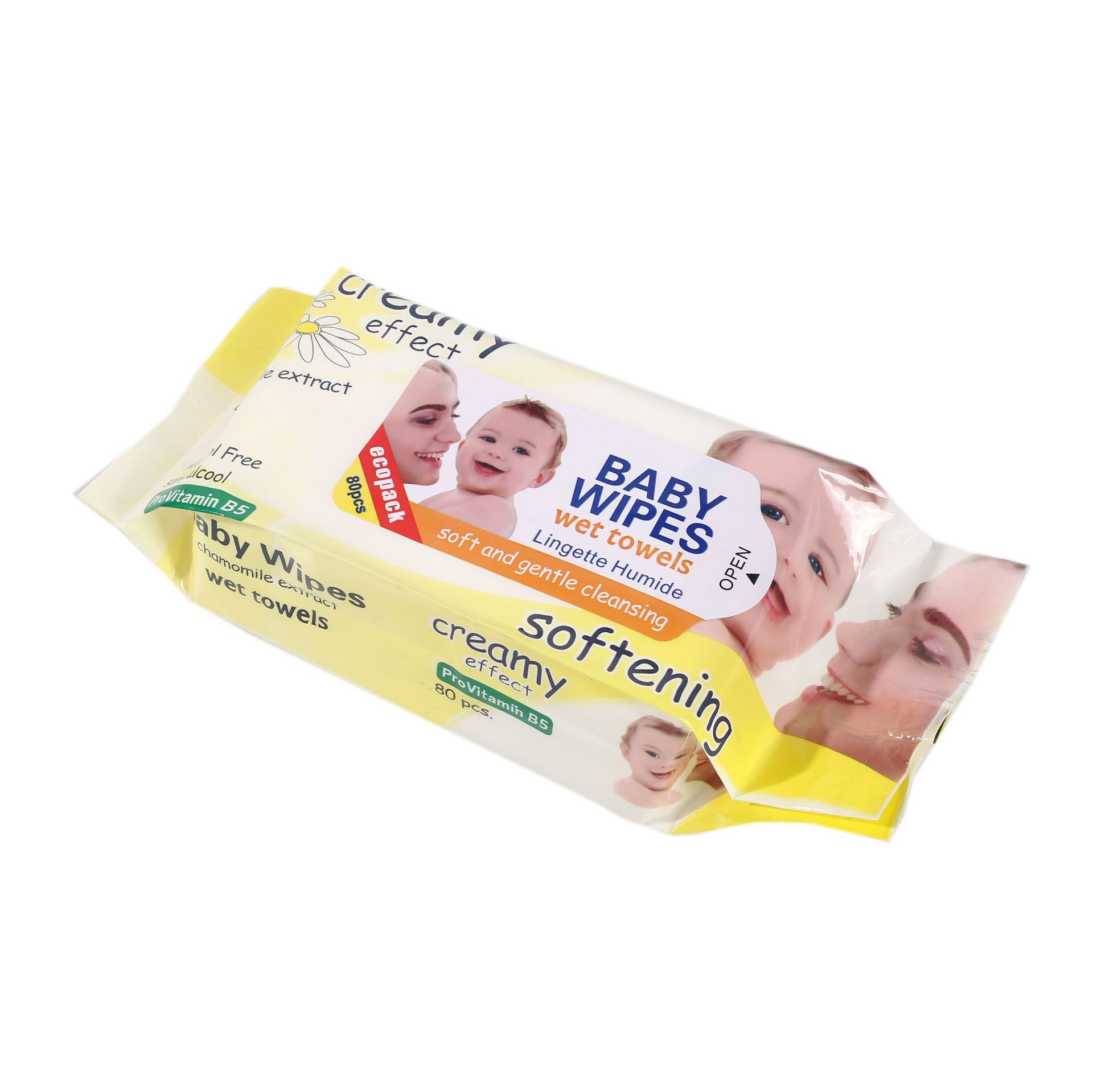 80 Pumping Baby Wet Tissue Paper Hand Mouth Cleaning Cleansing Household Children Cleaning Wipes Foreign Trade Cleaning Spunlace Wipes