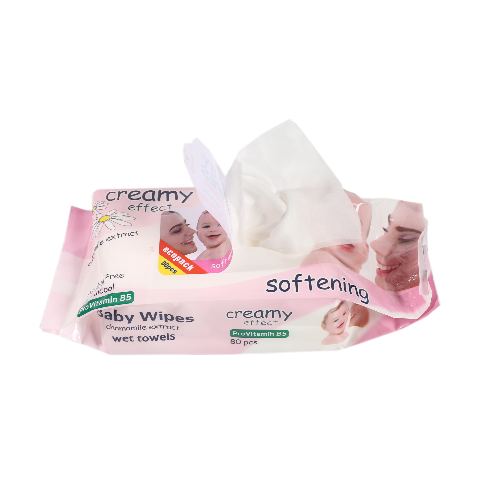 80 Pumping Baby Wet Tissue Paper Hand Mouth Cleaning Cleansing Household Children Cleaning Wipes Foreign Trade Cleaning Spunlace Wipes