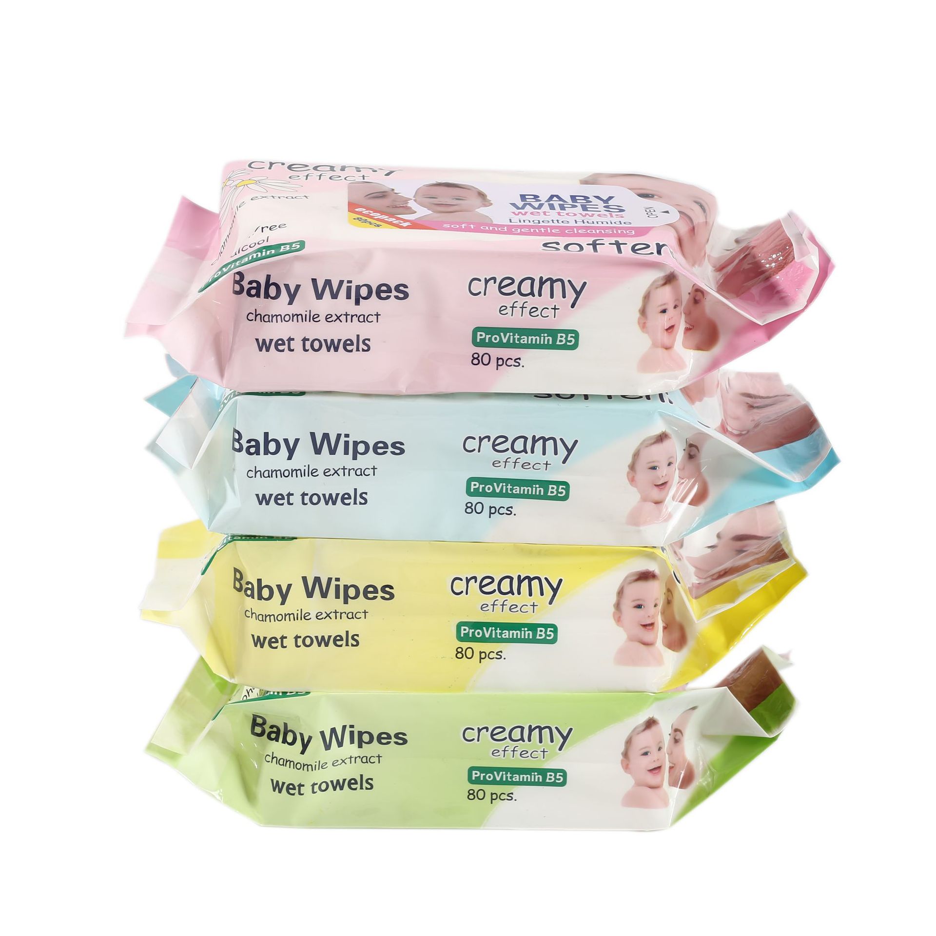 80 Pumping Baby Wet Tissue Paper Hand Mouth Cleaning Cleansing Household Children Cleaning Wipes Foreign Trade Cleaning Spunlace Wipes