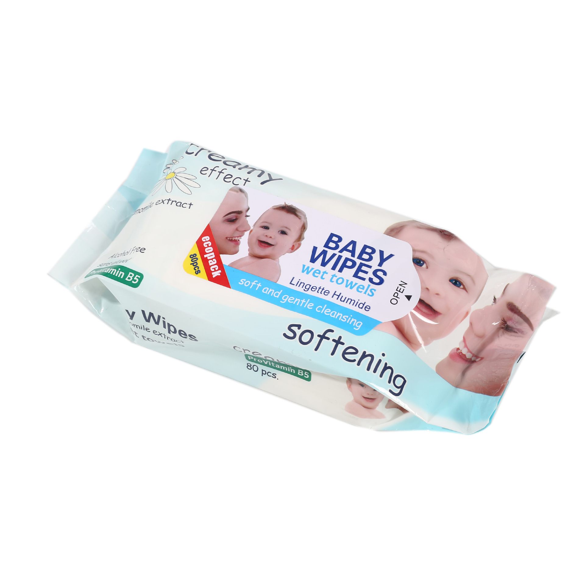 80 Pumping Baby Wet Tissue Paper Hand Mouth Cleaning Cleansing Household Children Cleaning Wipes Foreign Trade Cleaning Spunlace Wipes