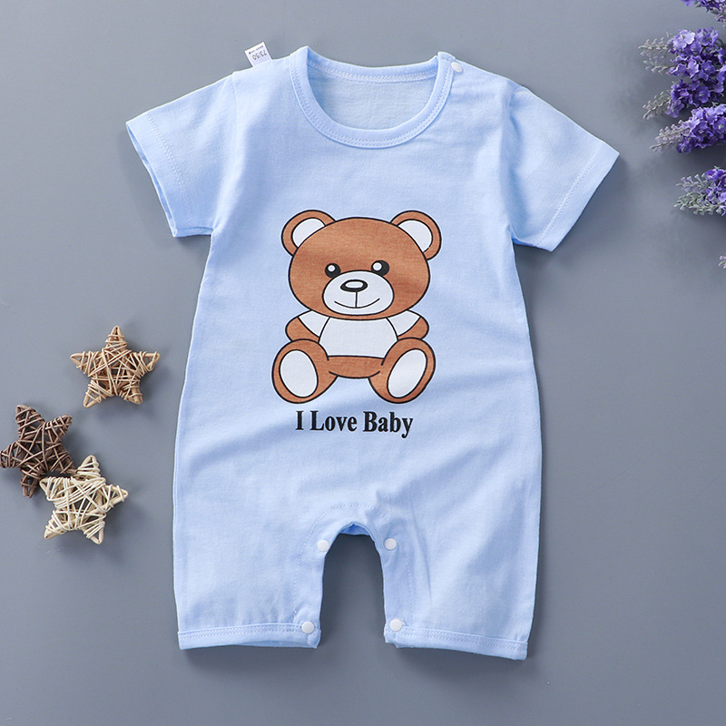 Baby Jumpsuit Romper Cotton Summer Clothing Baby Clothes Children&#039;s Short-Sleeved Newborn Jumpsuit Children&#039;s Clothing