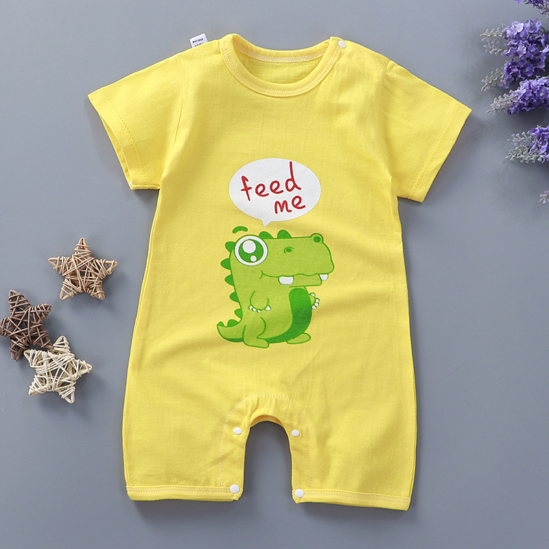 Baby Jumpsuit Romper Cotton Summer Clothing Baby Clothes Children&#039;s Short-Sleeved Newborn Jumpsuit Children&#039;s Clothing