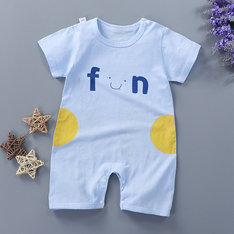 Baby Jumpsuit Romper Cotton Summer Clothing Baby Clothes Children&#039;s Short-Sleeved Newborn Jumpsuit Children&#039;s Clothing