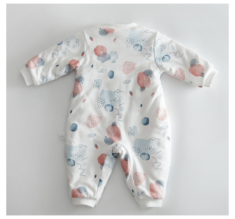 Newborn Baby Clothes Cotton Thickened Jumpsuit Baby Autumn and Winter Clothes Romper Thin Cotton Romper New Cotton-Padded Coat