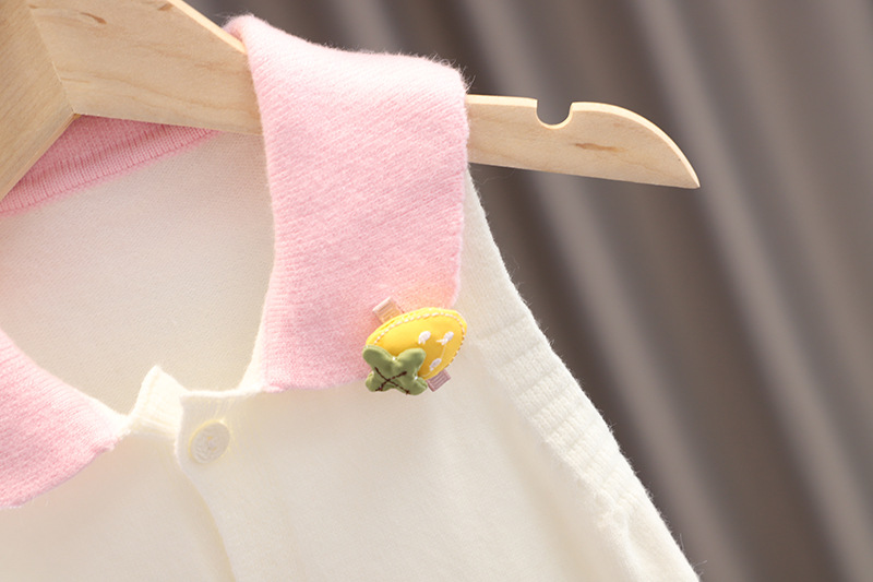 Girls' Spring Clothes Children's Vest Autumn Baby Clothes Baby Sweater Vest Spring and Autumn Outer Wear Knitted Kids' Tops