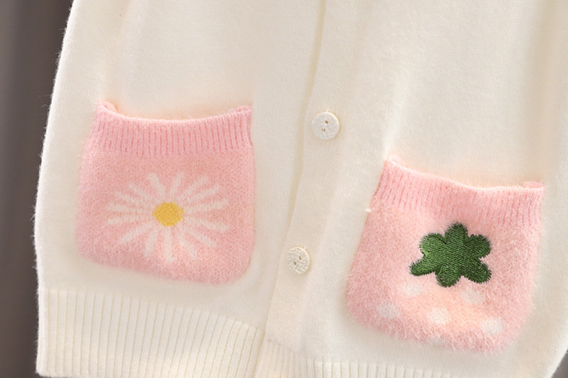 Girls' Spring Clothes Children's Vest Autumn Baby Clothes Baby Sweater Vest Spring and Autumn Outer Wear Knitted Kids' Tops