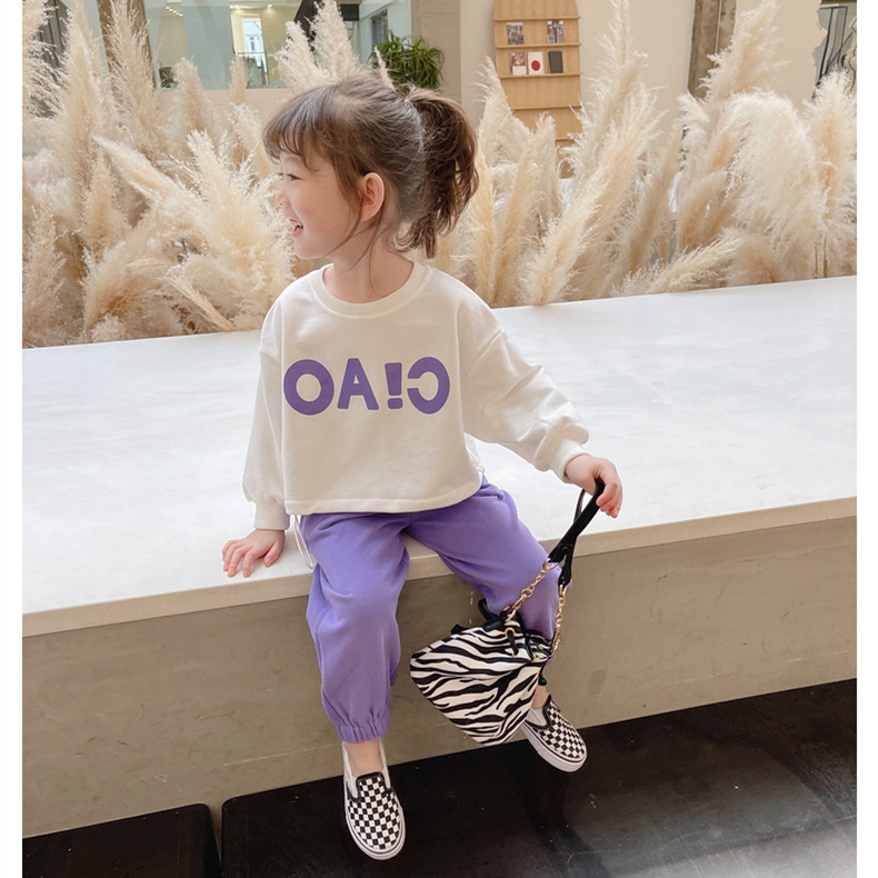 Girls' Autumn Set 2021 New Korean Style Trendy Spring and Autumn Children's Online Red Two-Piece Set Baby Clothes Fashion