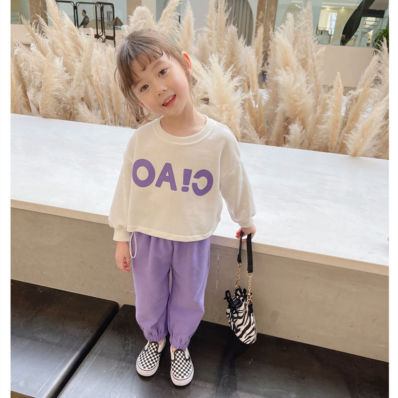 Girls' Autumn Set 2021 New Korean Style Trendy Spring and Autumn Children's Online Red Two-Piece Set Baby Clothes Fashion