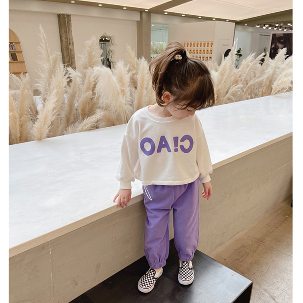 Girls' Autumn Set 2021 New Korean Style Trendy Spring and Autumn Children's Online Red Two-Piece Set Baby Clothes Fashion
