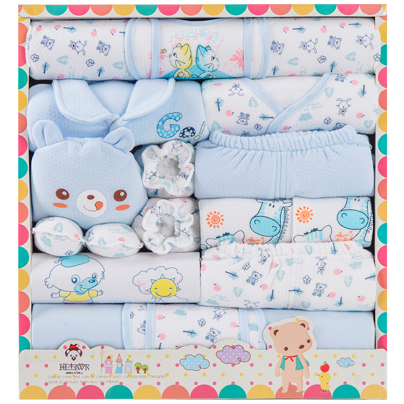 Pure Cotton Baby Clothes Newborn Gift Box Autumn and Winter Suit Just Born Gift for One Month Old Newborn Baby Baby Supplies Collection
