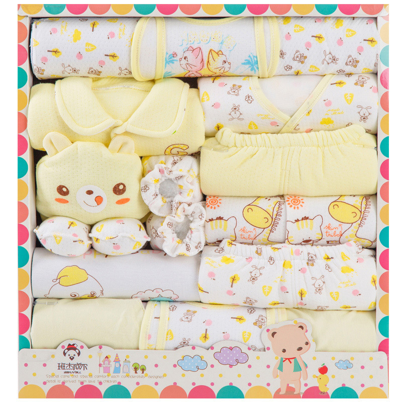 Pure Cotton Baby Clothes Newborn Gift Box Autumn and Winter Suit Just Born Gift for One Month Old Newborn Baby Baby Supplies Collection
