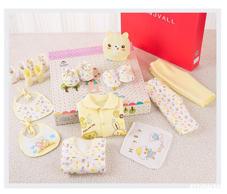 Pure Cotton Baby Clothes Newborn Gift Box Autumn and Winter Suit Just Born Gift for One Month Old Newborn Baby Baby Supplies Collection