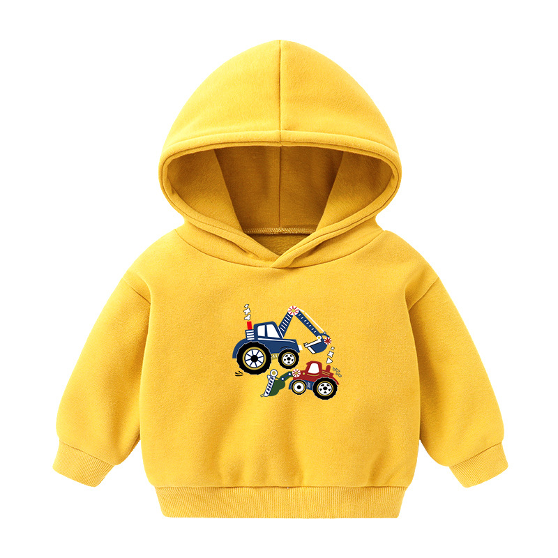 Foreign Trade Children's Wear Girls' Boys' Cute Long Sleeve Hoodies Children Fashionable Fleece-Lined Hooded Autumn Baby Clothes Foreign Trade Children's Wear Girls' Boys' Cute Long Sleeve Hoodies Children Fashionable Fleece-Lined Hooded Autumn Baby Clothes