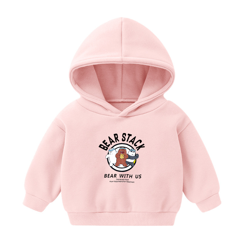 Foreign Trade Children's Wear Girls' Boys' Cute Long Sleeve Hoodies Children Fashionable Fleece-Lined Hooded Autumn Baby Clothes Foreign Trade Children's Wear Girls' Boys' Cute Long Sleeve Hoodies Children Fashionable Fleece-Lined Hooded Autumn Baby Clothes