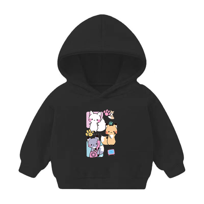 Foreign Trade Children's Wear Girls' Boys' Cute Long Sleeve Hoodies Children Fashionable Fleece-Lined Hooded Autumn Baby Clothes Foreign Trade Children's Wear Girls' Boys' Cute Long Sleeve Hoodies Children Fashionable Fleece-Lined Hooded Autumn Baby Clothes