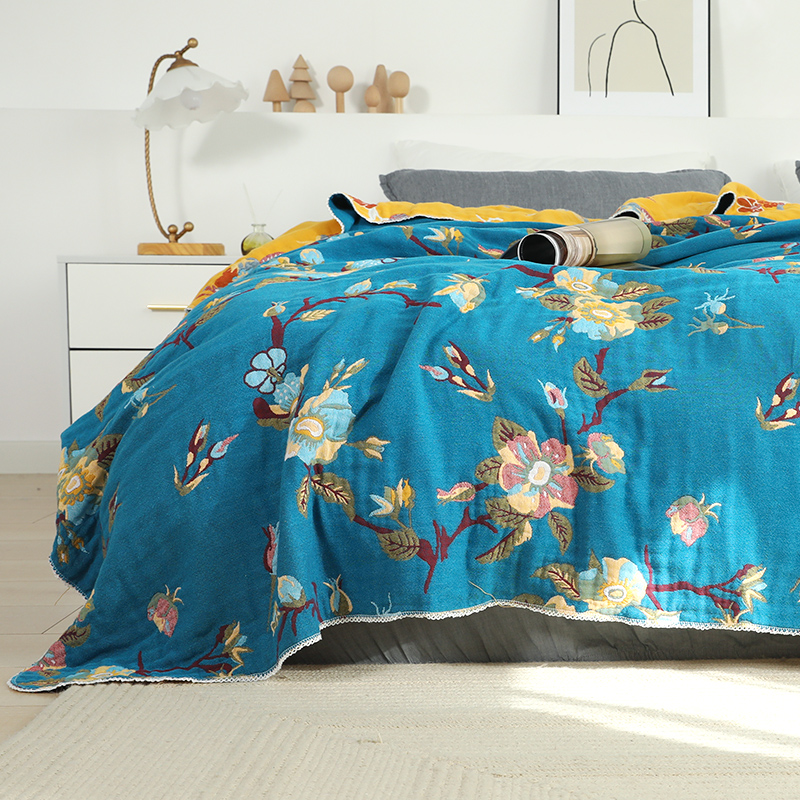 Yiwu Good Goods Towel Blanket Pure Cotton Double Single Air Conditioner Quilt Blanket Summer Child Baby Afternoon Napping Cover Blanket