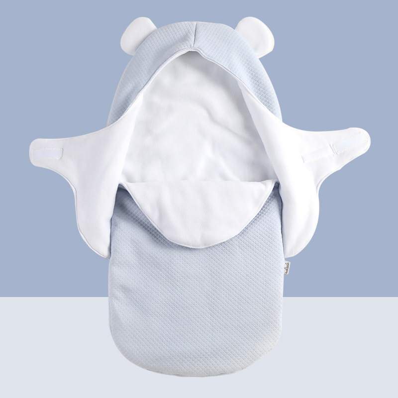 Baby Air Jacquard Cotton Anti-Startle Autumn and Winter Thickening Dual-Use Baby&#039;s Blanket Newborn Swaddling Quilt Baby&#039;s Blanket Keep Baby Warm Sleeping Bag