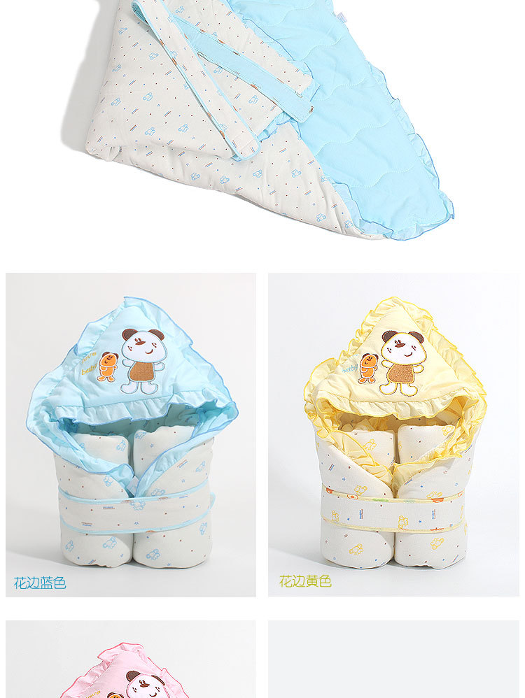 Baby Wrapping Blanket Newborn Swaddling Quilt Cotton Gro-Bag Baby Thick Hug Blanket Sleeping Bag Newborn Baby Winter Supplies