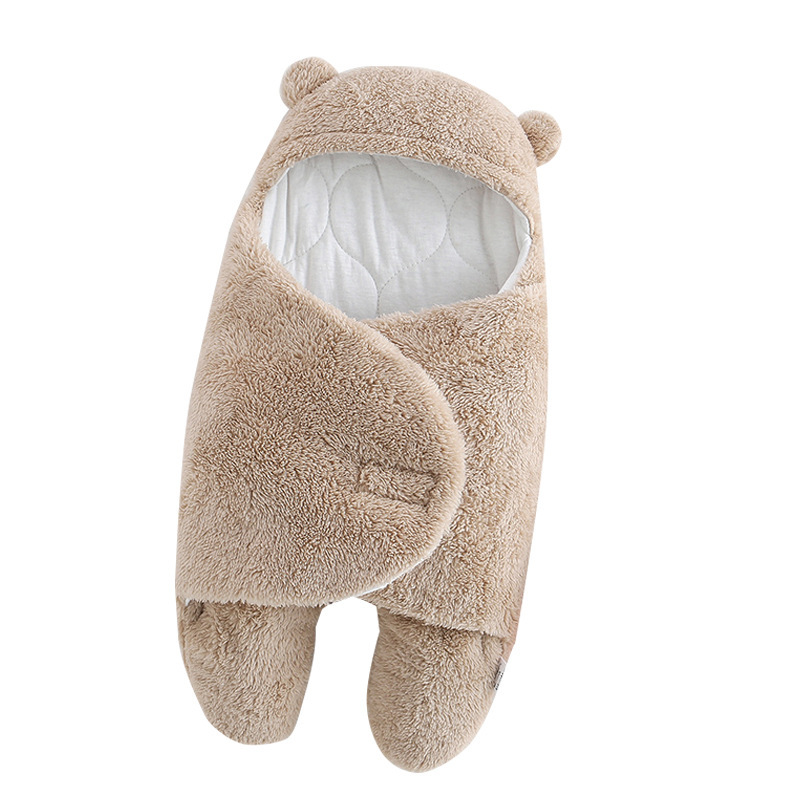 Baby Baby&#039;s Blanket Autumn and Winter Thick Lambskin Package Quilt Newborn Baby Anti-Shock Swaddling Baby Newborn Blanket Mother and Child