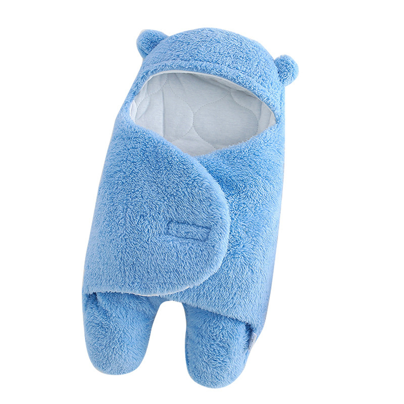 Baby Baby&#039;s Blanket Autumn and Winter Thick Lambskin Package Quilt Newborn Baby Anti-Shock Swaddling Baby Newborn Blanket Mother and Child
