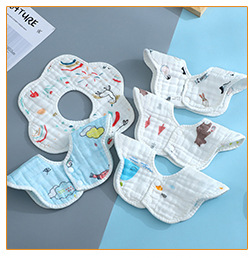 Pure Cotton Gauze Bath Towel Printed High Density Six-Layer Cartoon Wide Edge Children's Quilts Baby Baby's Blanket Cover Blanket Children Towel Quilt