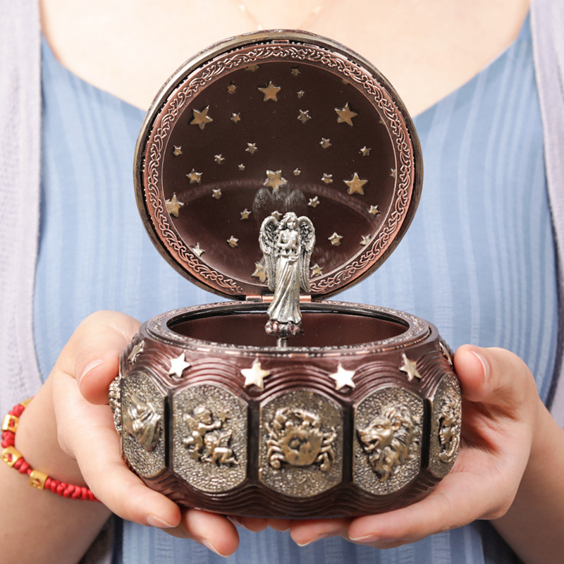 Chocolate House Factory Direct Sales Twelve Constellation Music Box Fashion Creative Gift for Boyfriends and Girlfriends Birthday Gift