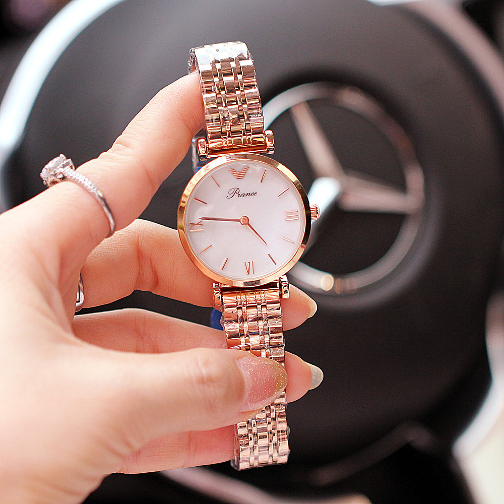 Factory Direct Sales Fashion Retro New Genuine Watch Women&#039;s Roman Steel Belt Imported Movement Waterproof Bracelet Watch