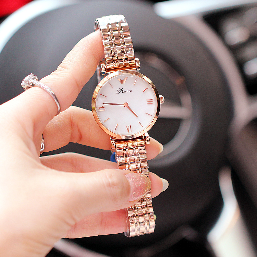 Factory Direct Sales Fashion Retro New Genuine Watch Women&#039;s Roman Steel Belt Imported Movement Waterproof Bracelet Watch