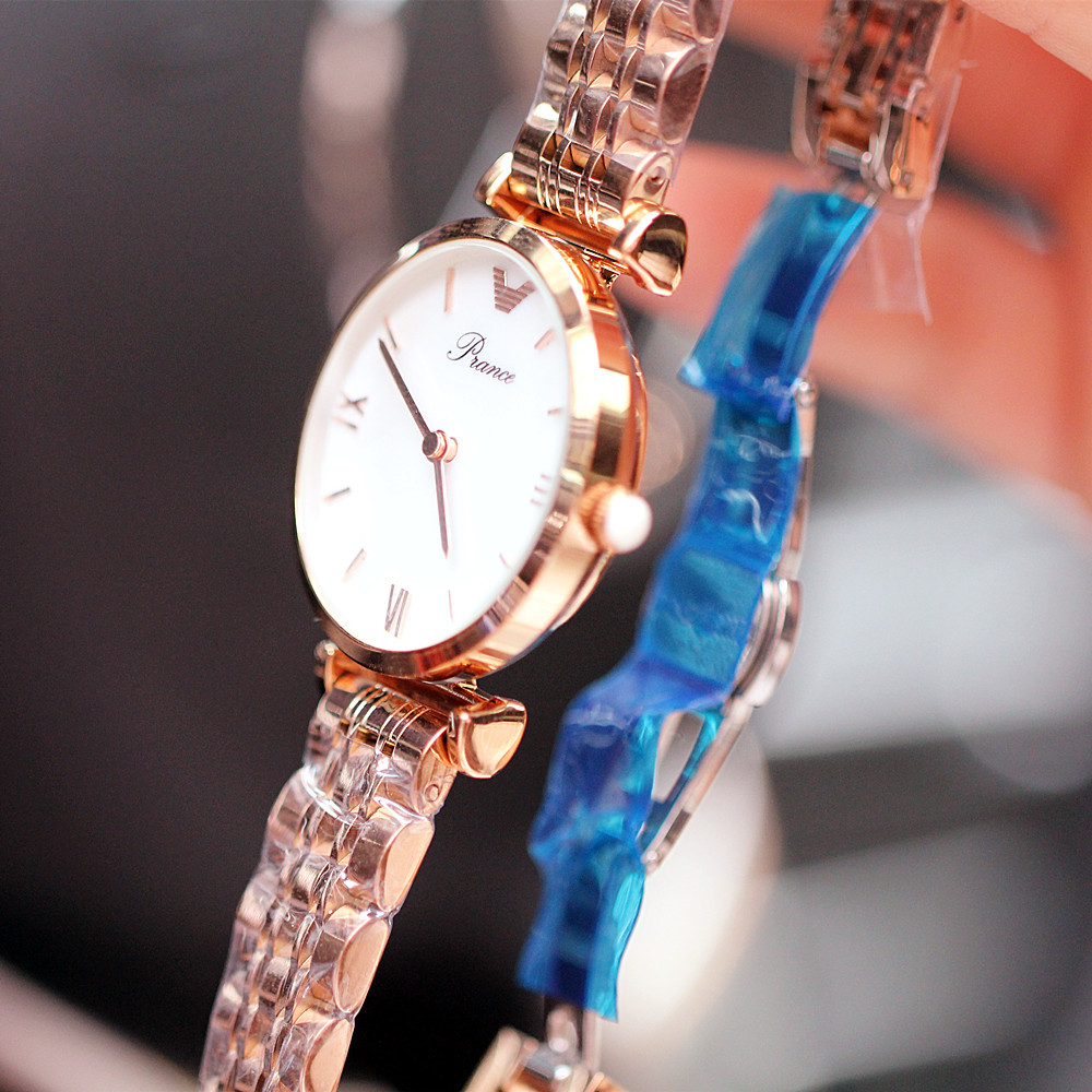 Factory Direct Sales Fashion Retro New Genuine Watch Women's Roman Steel Belt Imported Movement Waterproof Bracelet Watch