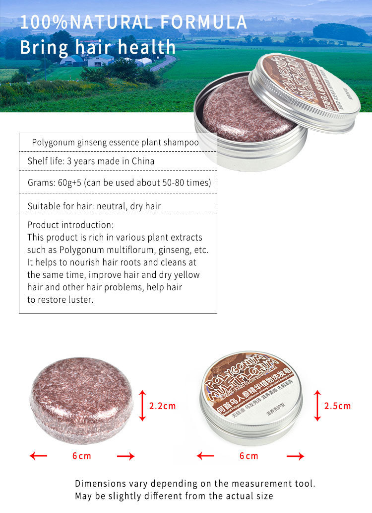 Foreign Trade Cross-Border Neutral Packaging Shampoo Soap Polygonum Multiflorum Ginseng Ginger Peppermint Soap Nourishing Soap Essential Oil Soap Soap