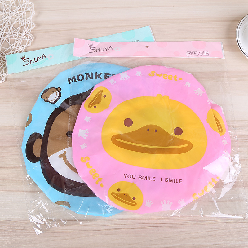 Creative cartoon waterproof small cap waterproof children 's shampoo cap earprotectors baby small cap bathing the head cover Creative cartoon waterproof small cap waterproof children 's shampoo cap earprotectors baby small cap bathing the head cover