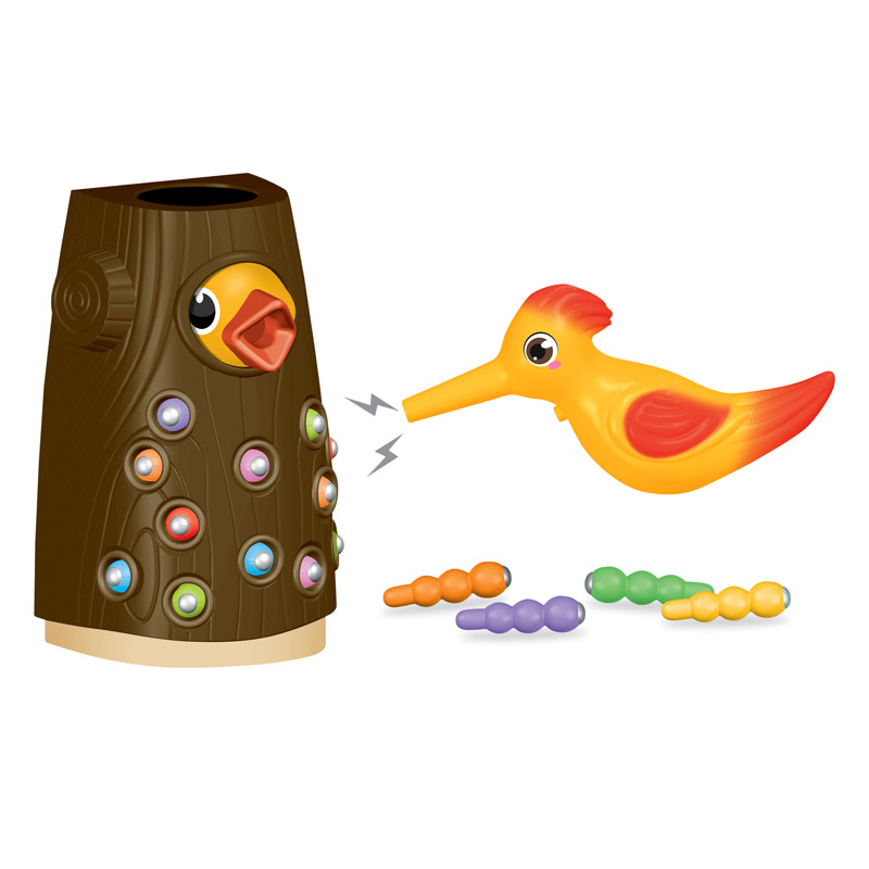 Douyin Same Style Woodpecker Catch Insects Catch Insects Feed Birds Children Intellectual Development Fishing Toys 3-10 Baby