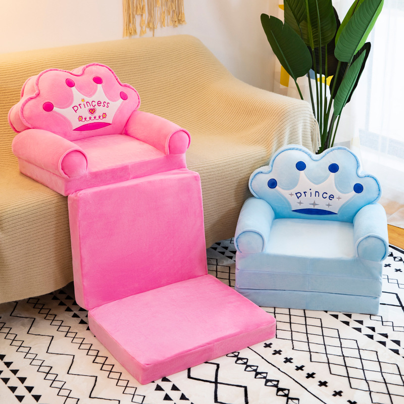 Children&#039;s Folding Sofa Kindergarten Baby Seat Stool Lazy Lying Sleeping Sofa Removable and Washable Hair Generation