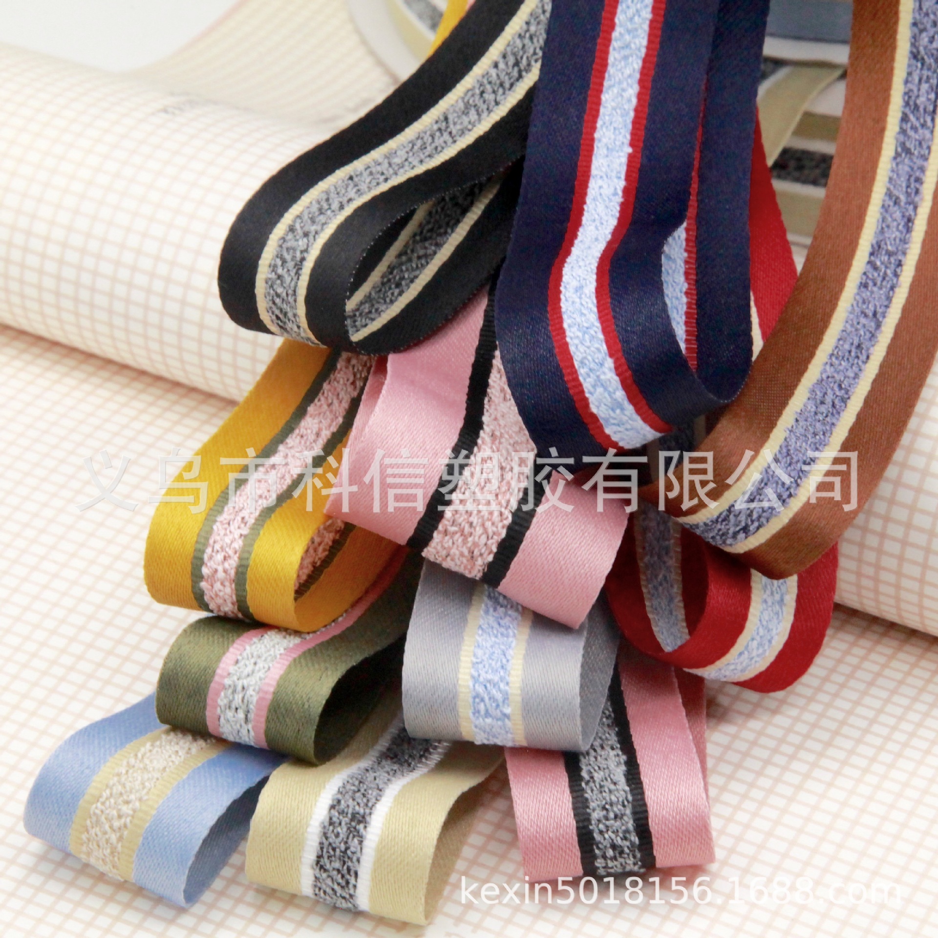 Kexin Korean Imported Ribbon Plush Striped Wide Brim Handicraft DIY Material Bowler Hat Belt Accessories Gift Box Packaging