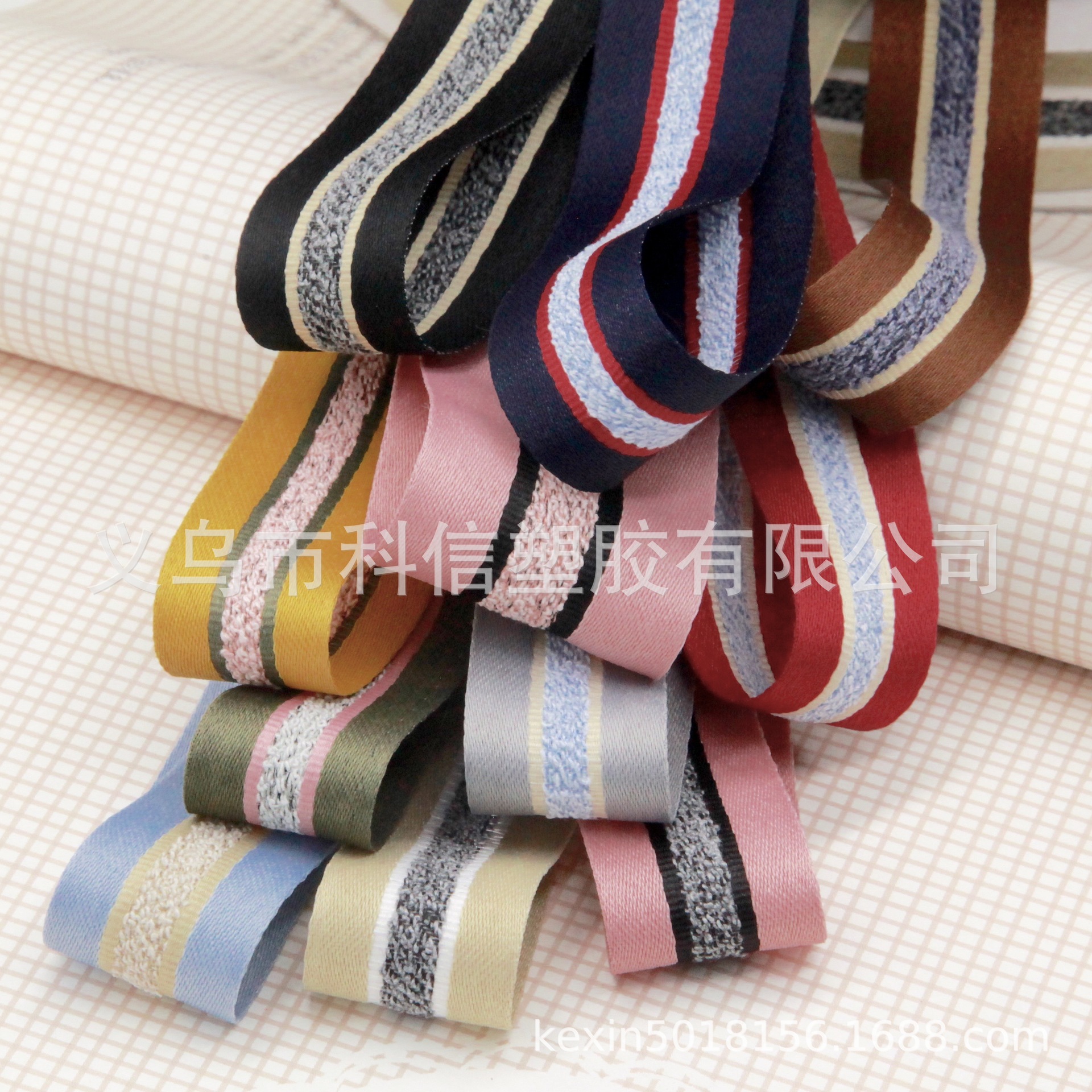 Kexin Korean Imported Ribbon Plush Striped Wide Brim Handicraft DIY Material Bowler Hat Belt Accessories Gift Box Packaging