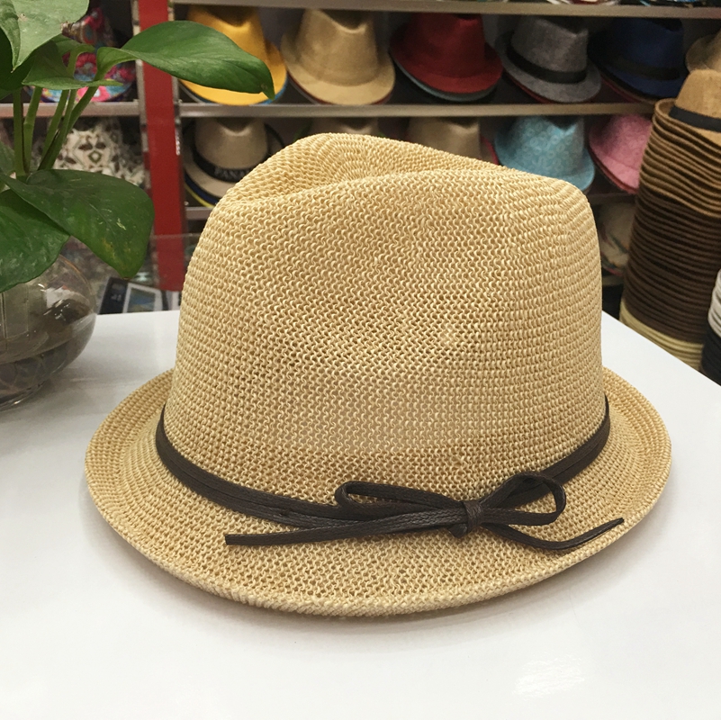 Hollow-out Straw Hat Beach Hat Couple Jazz Top Hat Men&#039;s and Women&#039;s Hat Summer Korean Fashion Imported Lafite Wholesale