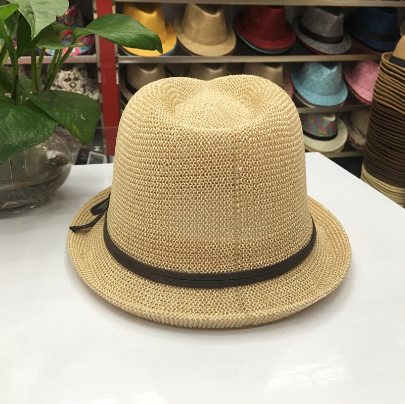Hollow-out Straw Hat Beach Hat Couple Jazz Top Hat Men&#039;s and Women&#039;s Hat Summer Korean Fashion Imported Lafite Wholesale