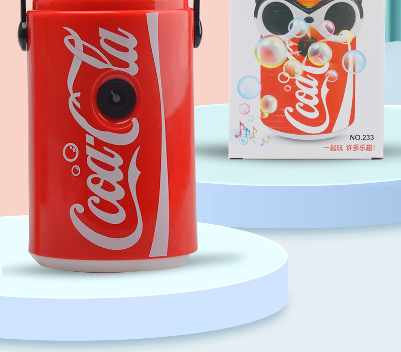 Online Influencer Same Electric Drink Bubble Machine Light Music Automatic Bubble Blowing Stall New Year Children's Toys