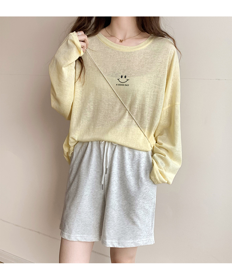 Sun Protection Clothing for Women 2021 New Ice Silk Summer Mask T-shirt for Women Long Sleeve Thin Korean Loose Korean Top Fashion