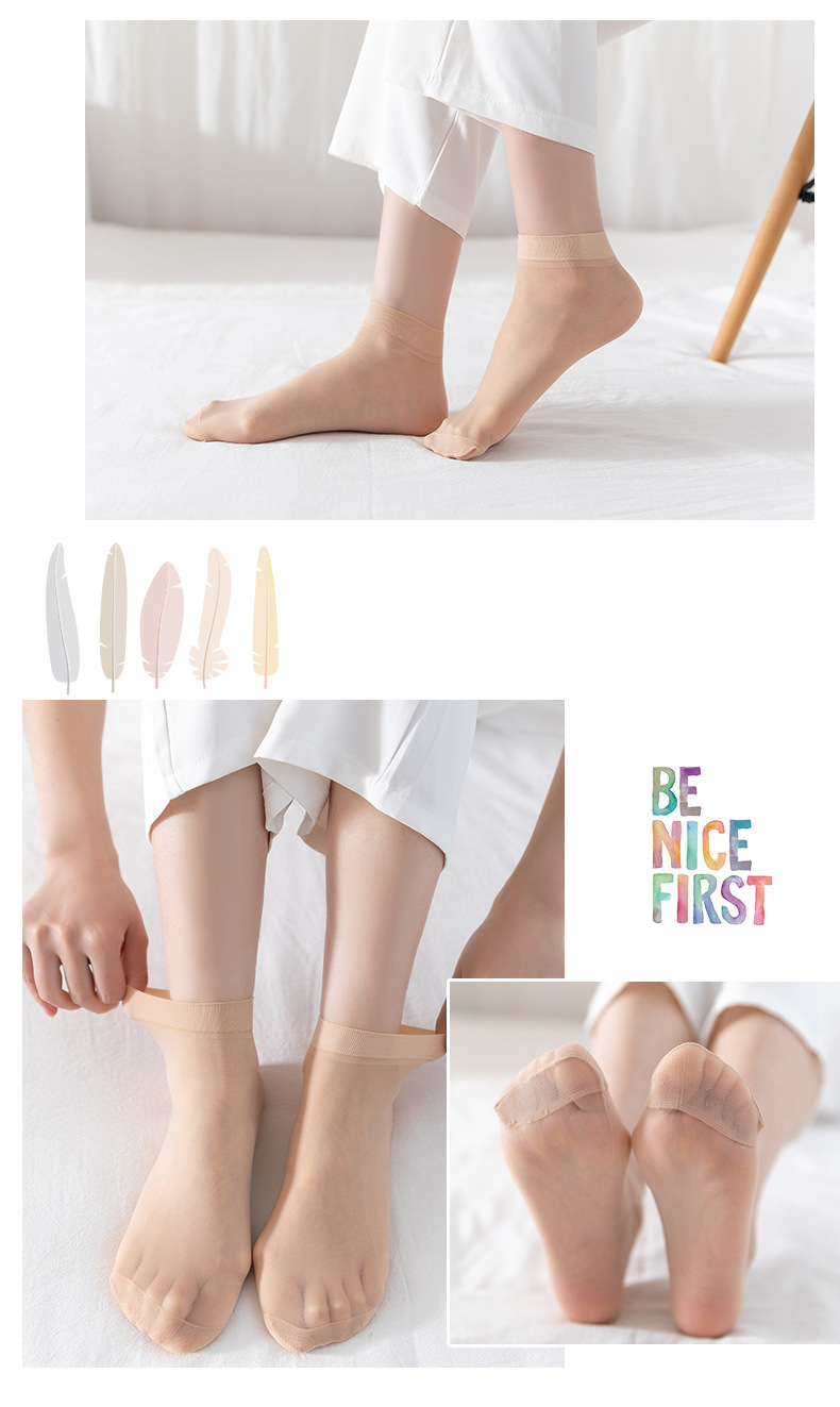 Short Stockings Women's Spring and Summer Mask Steel Wire Stocking Women's Thin Socks Anti-Snagging Durable Mid-Calf Silk Stockings Stall Short Stockings Women's Spring and Summer Mask Steel Wire Stocking Women's Thin Socks Anti-Snagging Durable Mid-Calf Silk Stockings Stall