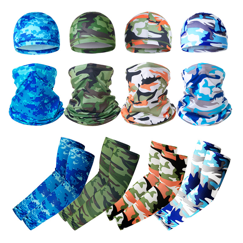Men and Women All-Matching Sunscreen Ice Silk Sleeves Bicycle Cycling Hat Outdoor Windproof Sports Cap Multifunctional Scarf Mask