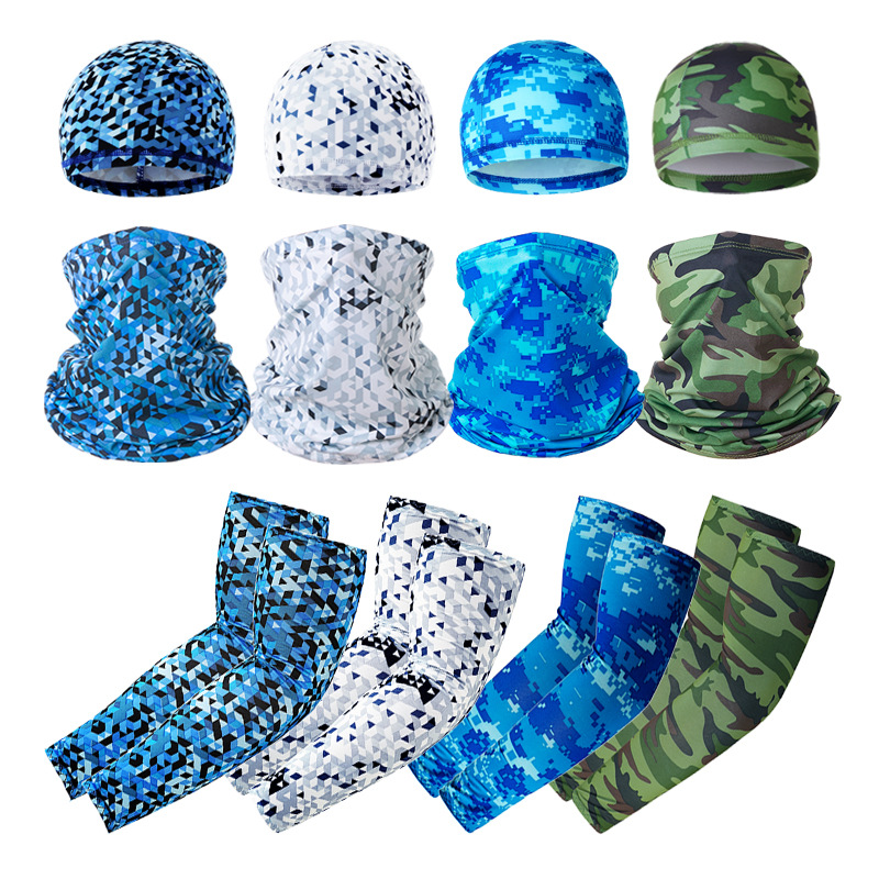 Men and Women All-Matching Sunscreen Ice Silk Sleeves Bicycle Cycling Hat Outdoor Windproof Sports Cap Multifunctional Scarf Mask