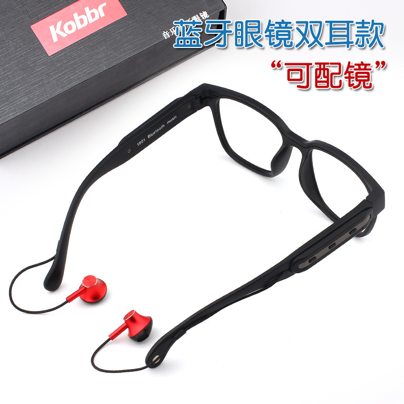 Bone Conduction Glasses Bluetooth Headset for Bone Conduction 5.0 Smart Glasses Outdoor Sports Sunglasses TWS Ear-Mounted Glasses
