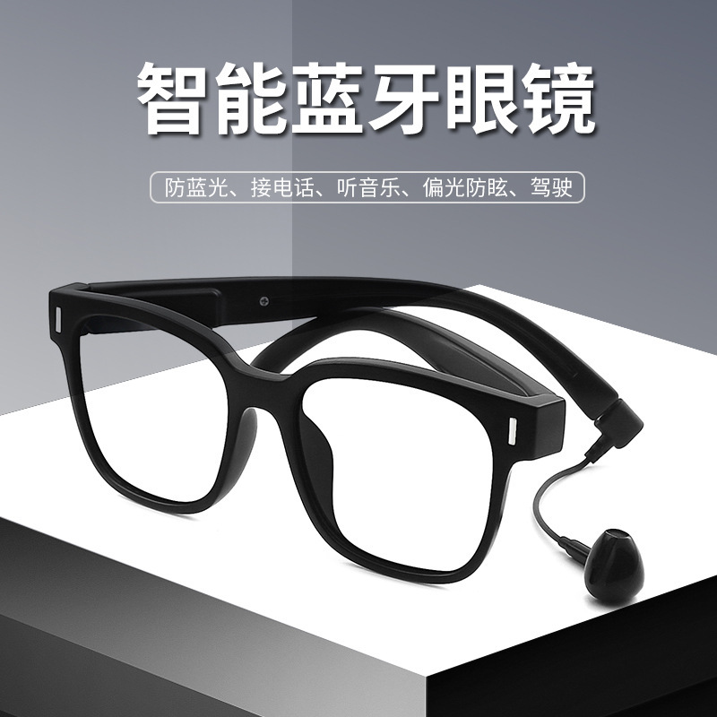 Bone Conduction Glasses Bluetooth Headset for Bone Conduction 5.0 Smart Glasses Outdoor Sports Sunglasses TWS Ear-Mounted Glasses